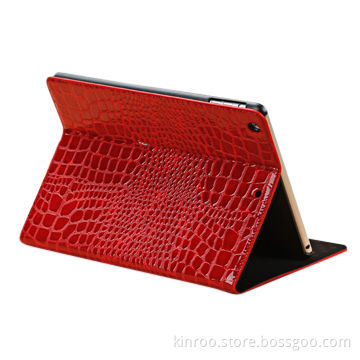 Easel case with croco finish PU